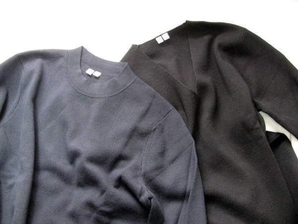 ユニクロで『Uniqlo U（ユニクロ ユー）のミラノリブモックネックセーターとミラノリブVネックセーター』を買って着たんだ【服】: カフェビショップ